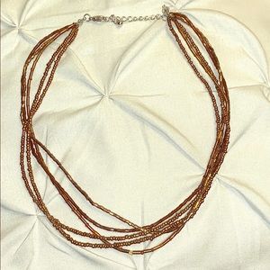 Brown beaded necklace